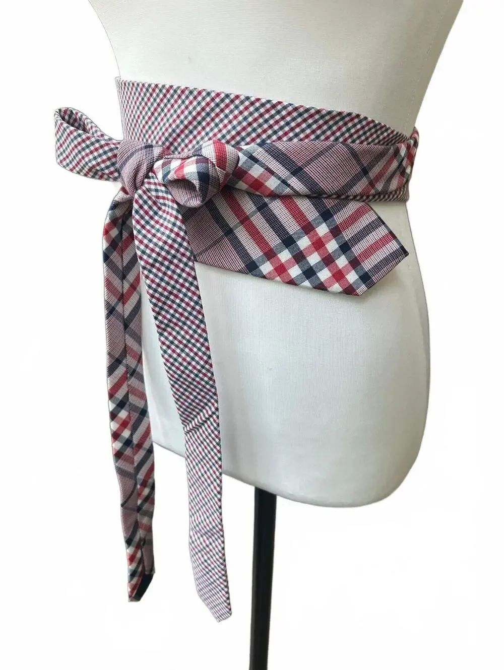 Upcycled Necktie Obi Wrap Belt | Handmade Corset Style Belt | One-of-a-Kind | OS